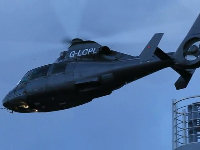 Close Up Shot Of James Bond Helicopter During London 'Spectre' Filming - Part 4