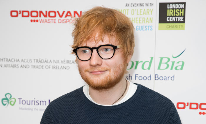 Ed Sheeran at London Irish Centre gala