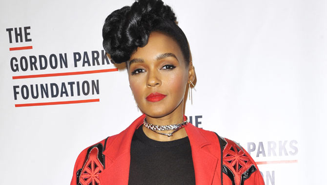 Janelle looking striking in red