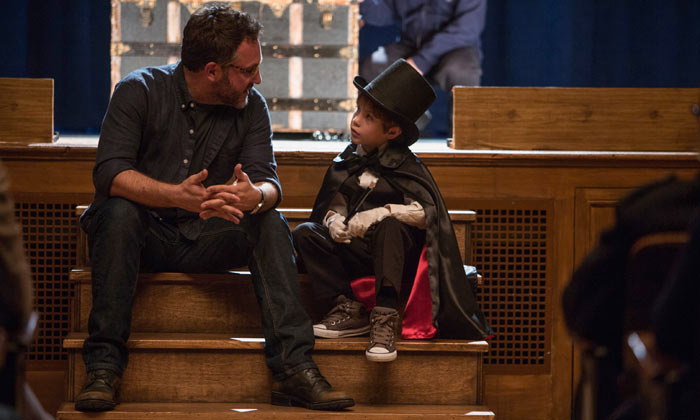 Colin on the set of The Book Of Henry