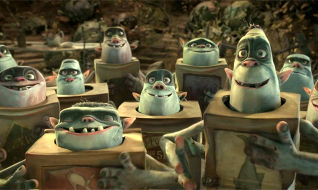 Boxtrolls in their boxes