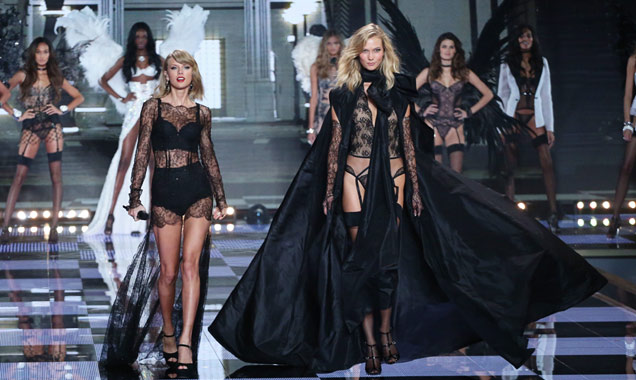 Taylor Swift and Karlie Kloss at 2014 Victoria's Secret Fashion Show