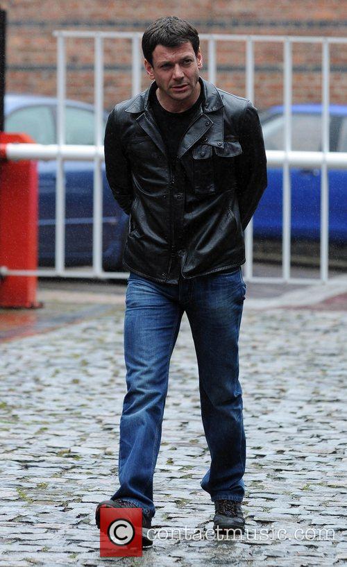 Gray O Brien - arrives at the Granada studios in a rainy Manchester to ...