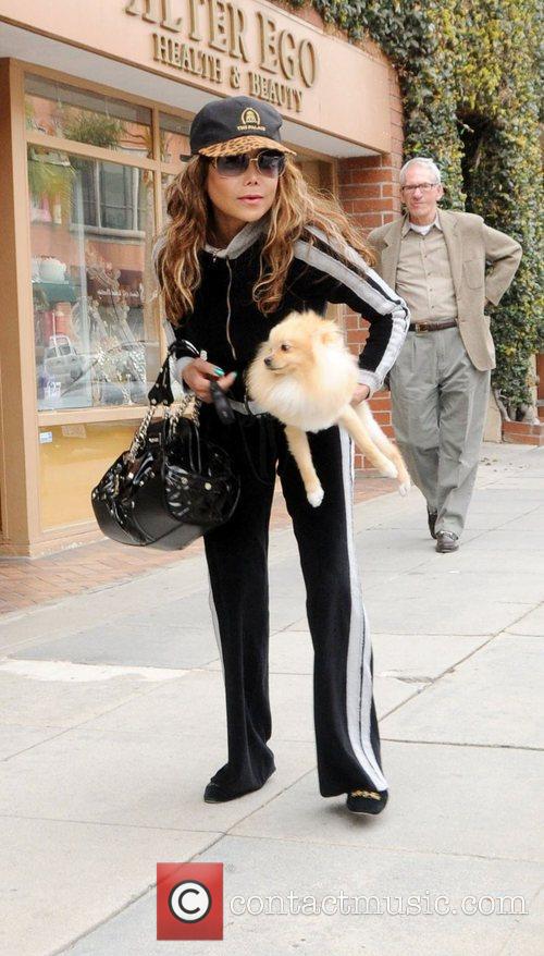 Latoya - La Toya Jackson out shopping with her dog in Beverly Hills ...