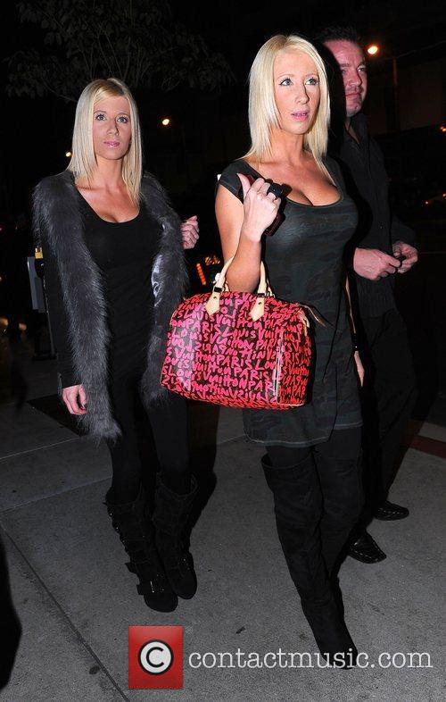 Angela Cope and Amber Cope - outside BOA Steakhouse in West Hollywood ...