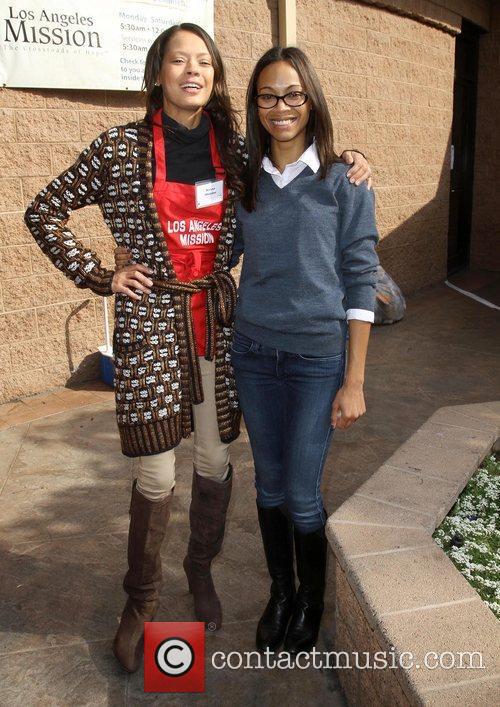 Keisha Whitaker and Zoe Saldana 1