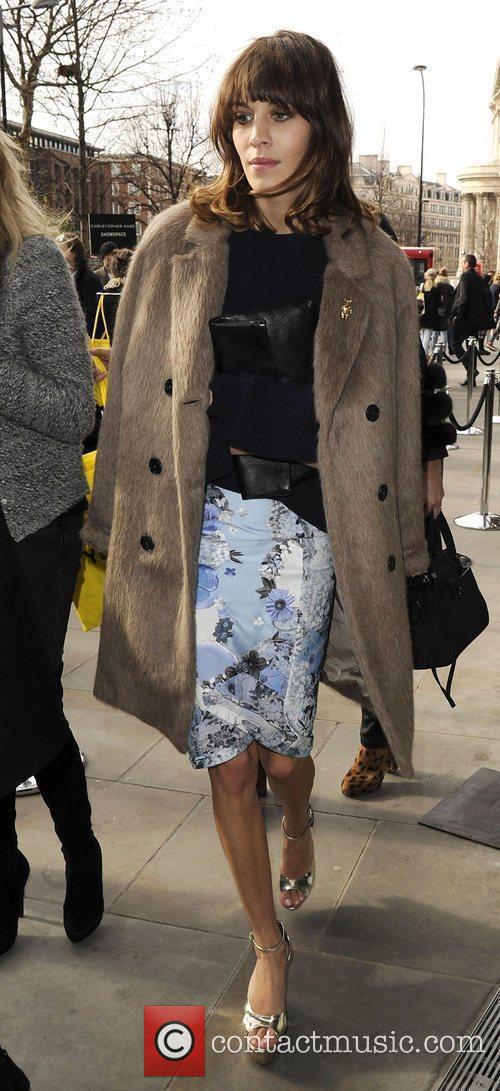 Alexa Chung - Christopher Kane Autumn/Winter London Fashion Show. | 6 ...