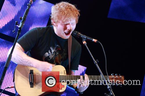 Ed Sheeran tries to hit a painfully high note