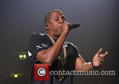 Jay-Z performing at the Manchester Arena