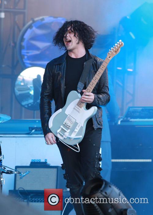 Jack White performing live at Glastonbury