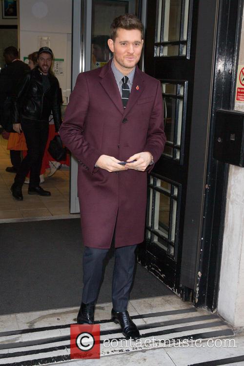 Michael Buble outside BBC Radio 2 studios in 2016