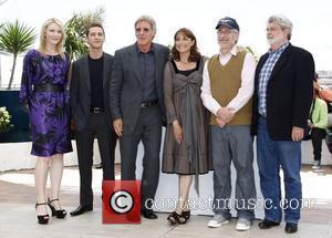 Cate Blanchett, Shia LaBeouf, Steven Spielberg, Harison Ford, Karen Allen and George Lucas The 2008 Cannes Film Festival - Day...