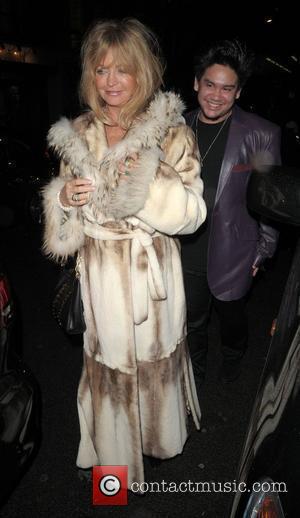 Goldie Hawn and prince Azim leaving Cipriani restaurant London, England - 08.03.08