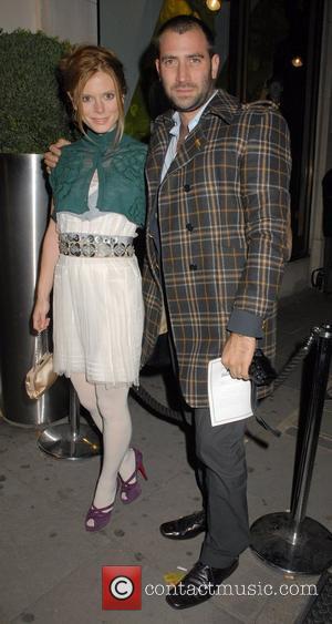 Emilia Fox and guest leaving Harvey Nichols after the Lisa Hoffman Bath And Shower Range launch party London, England -...