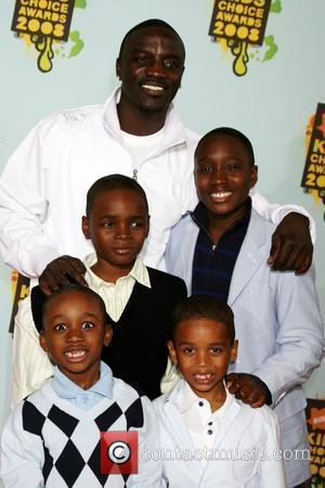 Akon and his sons 20th Annual Nickelodeon's Kids' Choice Awards 2008 held at UCLA Pauley Pavilion Westwood, California - 29.3.08