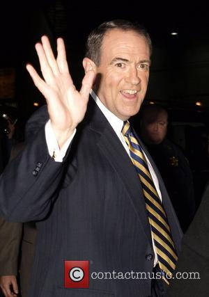 Republican Presidential Candidate Mike Huckabee leaving the Ed Sullivan Theatre after the 'Late Show With David Letterman' New York City,...