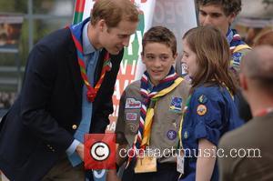 Prince William and scouts  The 21st World Scout Jamboree opening ceremony  at Hylands Park, Chelmsford  Essex, London...