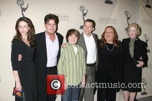 Marin Hinkle, Charlie Sheen, Angus T. Jones, Jon Cryer, Conchetta Ferrell, and Holland Taylor The Academy of Television Arts &...