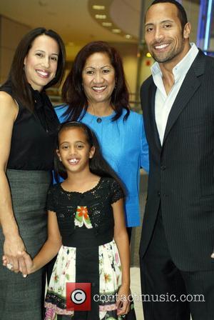 Dwayne Johnson aka The Rock with his ex-wife, mother and daughter attending the Congressional Awards 2008 Gold Medal Reception in...