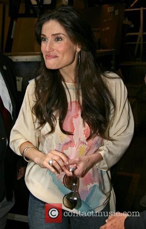 Idina Menzel leaving ABC Studios after appearing on 'Live with Regis and Kelly' New York City, USA - 17.06.08
