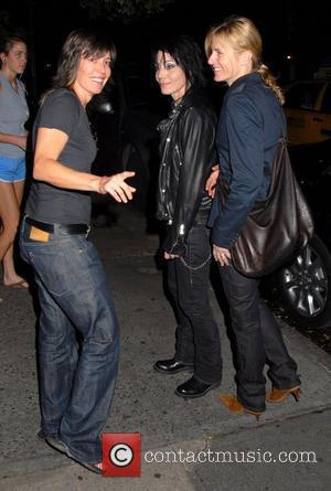 Joan Jett and friends outside the Waverly Inn in the West Village New York City, USA - 03.06.08