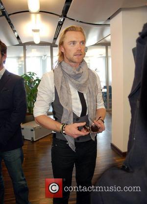 Ronan Keating of Boyzone visits 104.6 RTL Radio station in Berlin. Boyzone were promoting their new greatest hits album which...