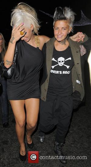 Jodie Marsh and her girlfriend Nina, leaving Chinawhite nightclub London, England - 13.11.08