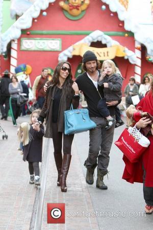 Vicky Karayiannis and Chris Cornell Chris Cornell visiting Santa's Grotto at The Grove with his family  Los Angeles, California...