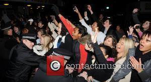 JLS fans  JLS appear at Fairfield Halls in Croydon. Before their arrival, several people were injured as a ticketless...