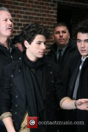 Nick Jonas of the Jonas Brothers outside the Ed Sullivan Theater for 'The Late Show with David Letterman' New York...