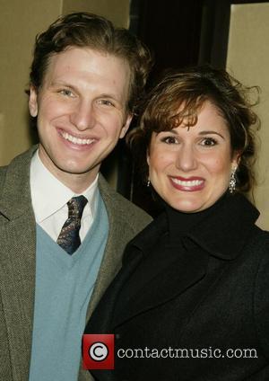 Sebastian Arcelus and his wife Stephanie J.Block Opening Night of the Broadway musical 'White Christmas' at the Marquis Theatre -...