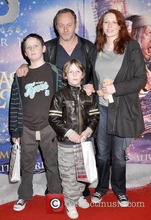 Liam Cunningham, Ellen Cunningham, Liam Cunningham and Sean Cunningham  Premiere of Disney's 'A Christmas Carol' held at Dundrum -...