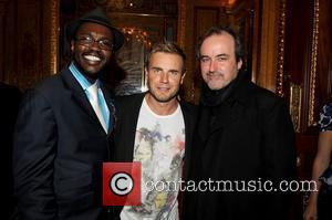 David McAlmont, Gary Barlow & David Arnold  at the music playback for Dame Shirley Bassey at the Ritz Casino...