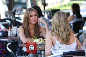 Audrina Patridge and Lo Bosworth film scenes for the new season of 'The Hills' outside Fratelli's Restaurant on Melrose Avenue...