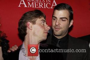 Christian Borle and Zachary Quinto  Opening night afterparty for the Off-Broadway production of 'Tony Kushner's Angels In America: A...