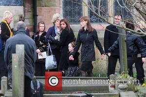 Sue Cleaver, Vicky Entwistle, Sue Nicholls, Shobna Gulati and Kate Ford The cast of 'Coronation Street' filming the funeral of...