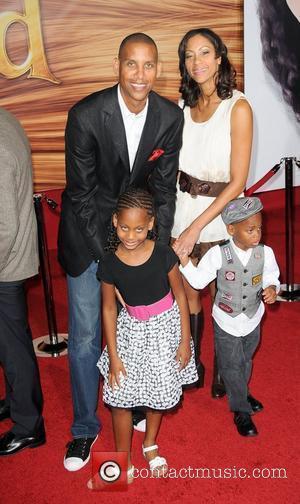 Reggie Miller Tammy Lindsay, Carol Rose and Michael JR Disney's 'Tangled' Los Angeles Premiere at the El Capitan Theatre -...