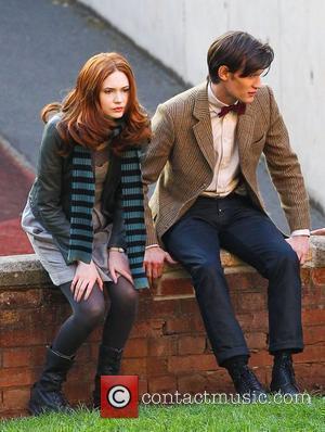 Matt Smith and Karen Gillan 'Doctor Who' filming on location in the south west of the country. England - 21.09.10