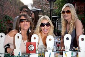 Lynne Curtin, Peggy Tanous and Tamra Barney Cast members of 'The Real Housewives of Orange County' eating lunch at The...