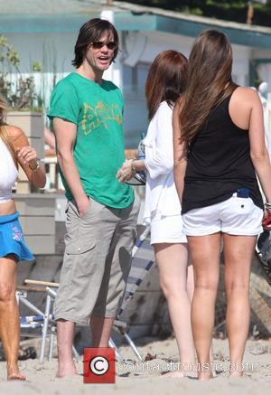 Jim Carrey on Malibu Beach Malibu, California - 04.07.10