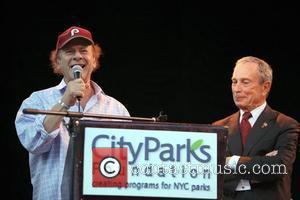 Art Garfunkel and Mayor Michael Bloomberg