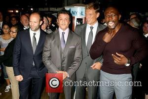 Jason Statham, Sylvester Stallone, Dolph Lundgren and Terry Crews The cast of 'The Expendables' visits the New York Stock Exchange...