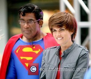 Al Roker as Superman, Natalie Morales as Justin Bieber NBC's 'Today Show' celebrates Halloween at Rockefeller Center New York City,...