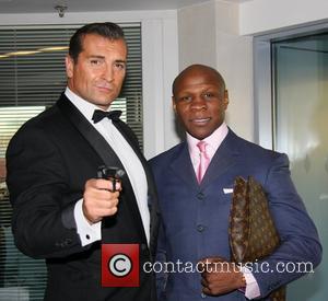 Donald Standen and Chris Eubank The launch of Vertilon Bar at Hotel Verta featuring the Helicopter and Aston Martin from...