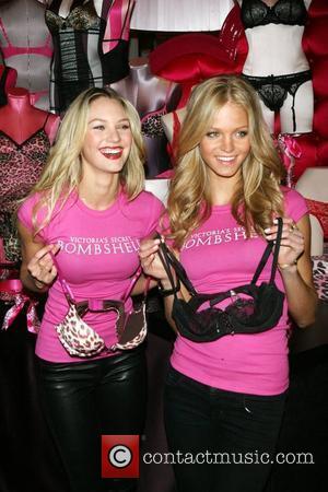 Candice Swanepoel and Erin Heatherton Victoria's Secrets Bombshells answer Valentine's Day Questions on Bing Video - Photocall. New York City....