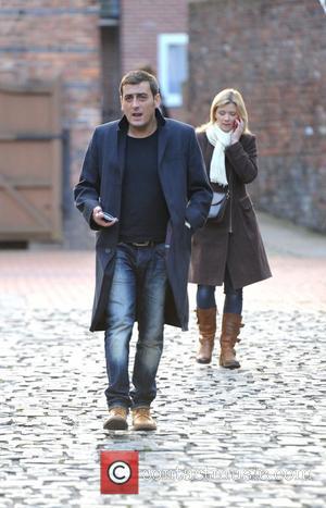 Chris Gascoyne and Jane Danson,  arrive at the Coronation Street film set at Granada Studios Manchester, England - 01.11.11