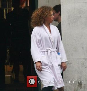 Alex Kingston on the set of the BBC sci-fi series Doctor Who filming on location at Temple of Peace in...