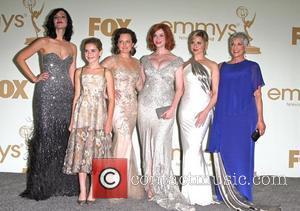 Jessica Pare, Kiernan Shipka, Elisabeth Moss, Christina Hendricks, Cara Buono and Randee Heller The 63rd Primetime Emmy Awards held at...