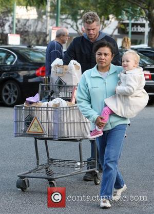 Eric Dane returns to his car after shopping at Bristol Farms in Beverly Hills. His daughter Billie Beatrice Dane is...