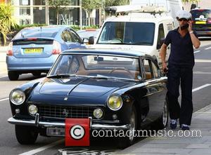 Jay Kay getting out of his vintage Ferrari London, England - 23.09.11